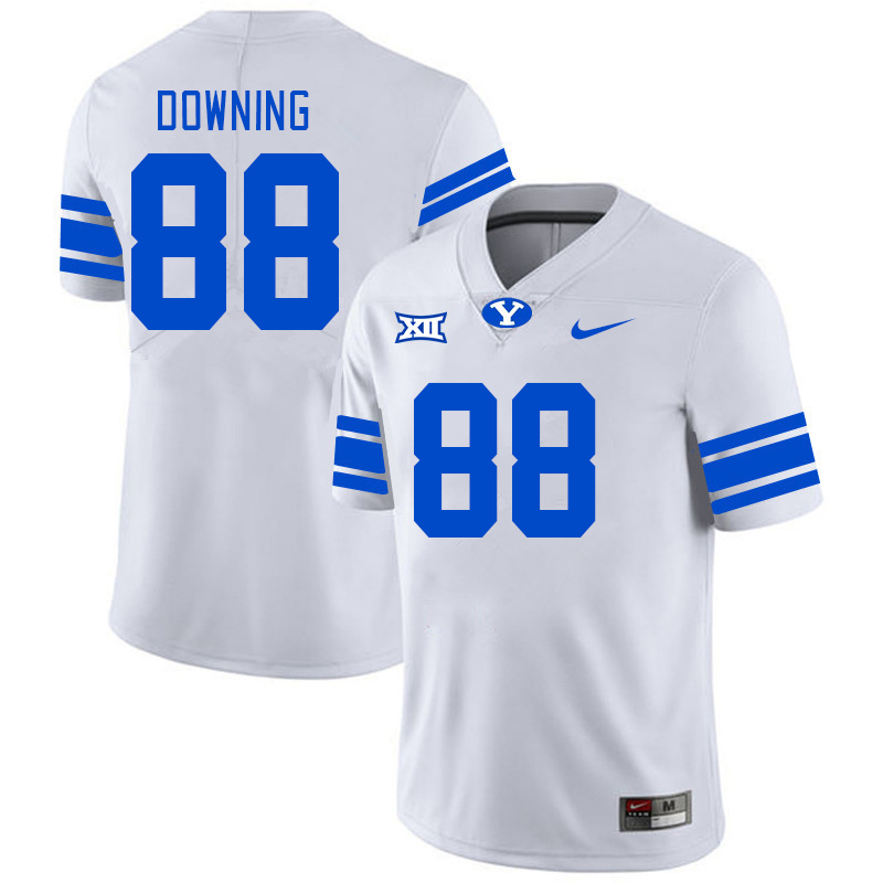 BYU Cougars #88 Devin Downing Big 12 Conference College Football Jerseys Stitched Sale-White